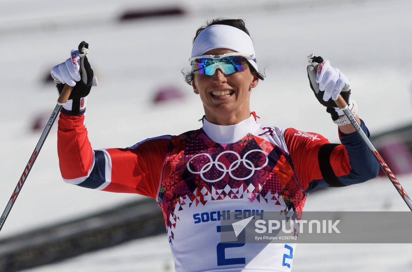 2014 Winter Olympics. Cross country skiing. Women. Skiathlon