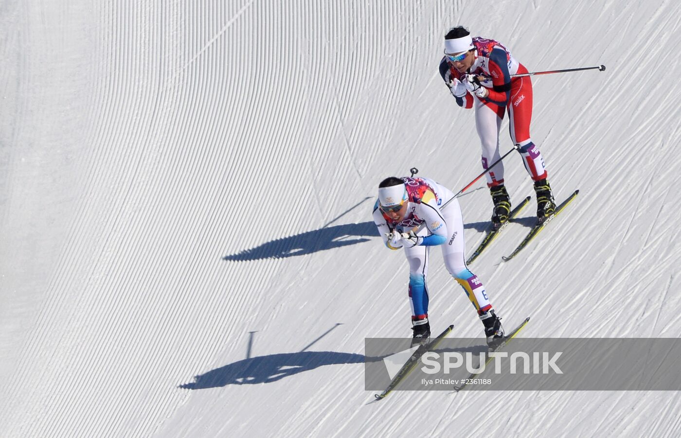 2014 Winter Olympics. Cross country skiing. Women. Skiathlon