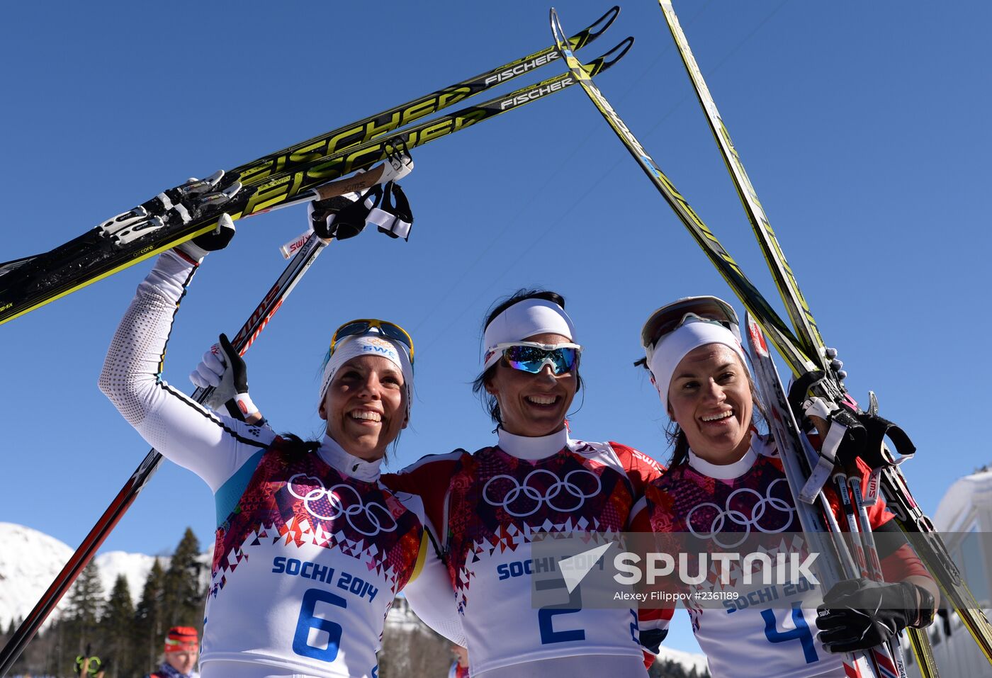 2014 Winter Olympics. Cross country skiing. Women. Skiathlon