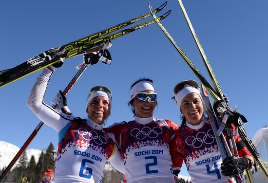2014 Winter Olympics. Cross country skiing. Women. Skiathlon