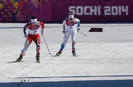 2014 Winter Olympics. Cross country skiing. Women. Skiathlon