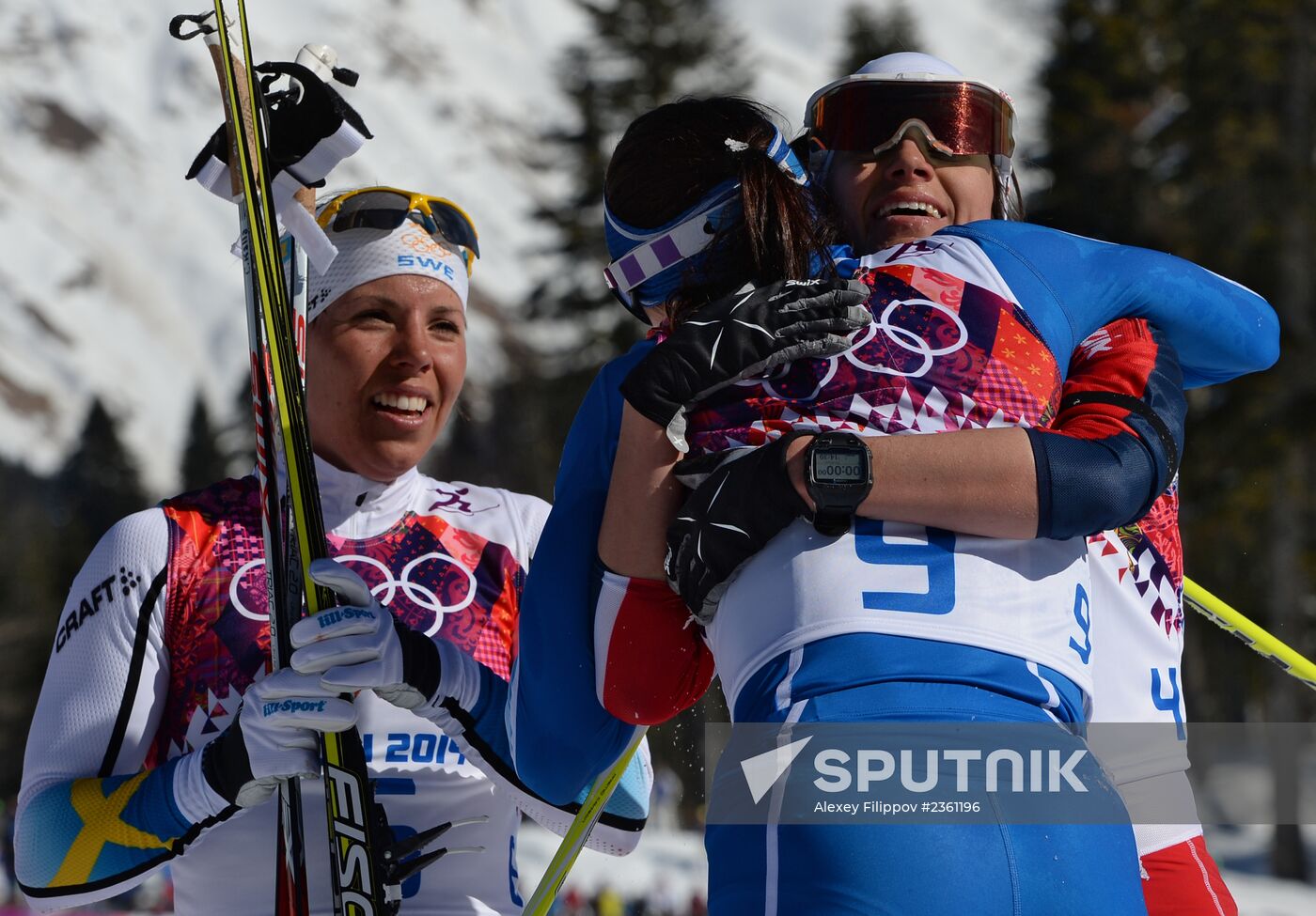 2014 Winter Olympics. Cross country skiing. Women. Skiathlon