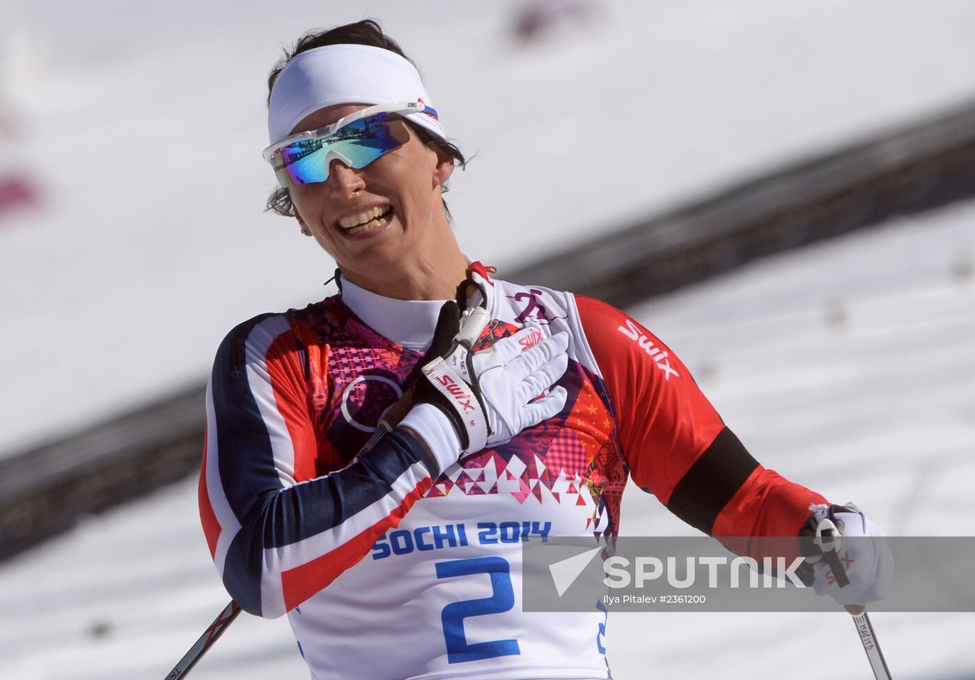 2014 Winter Olympics. Cross country skiing. Women. Skiathlon