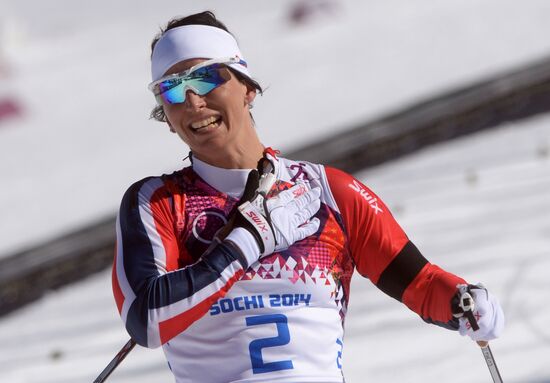 2014 Winter Olympics. Cross country skiing. Women. Skiathlon