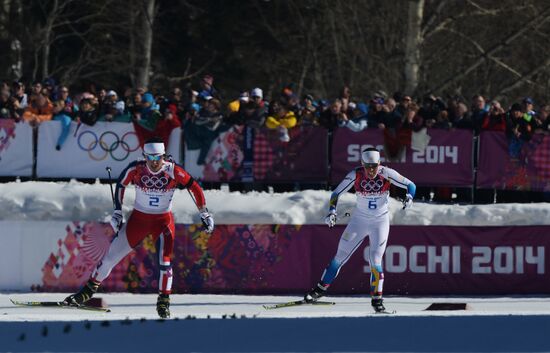 2014 Winter Olympics. Cross country skiing. Women. Skiathlon