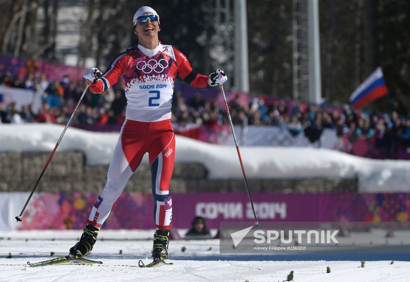 2014 Winter Olympics. Cross country skiing. Women. Skiathlon