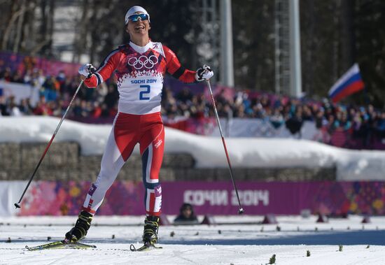 2014 Winter Olympics. Cross country skiing. Women. Skiathlon