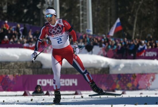 2014 Winter Olympics. Cross country skiing. Women. Skiathlon