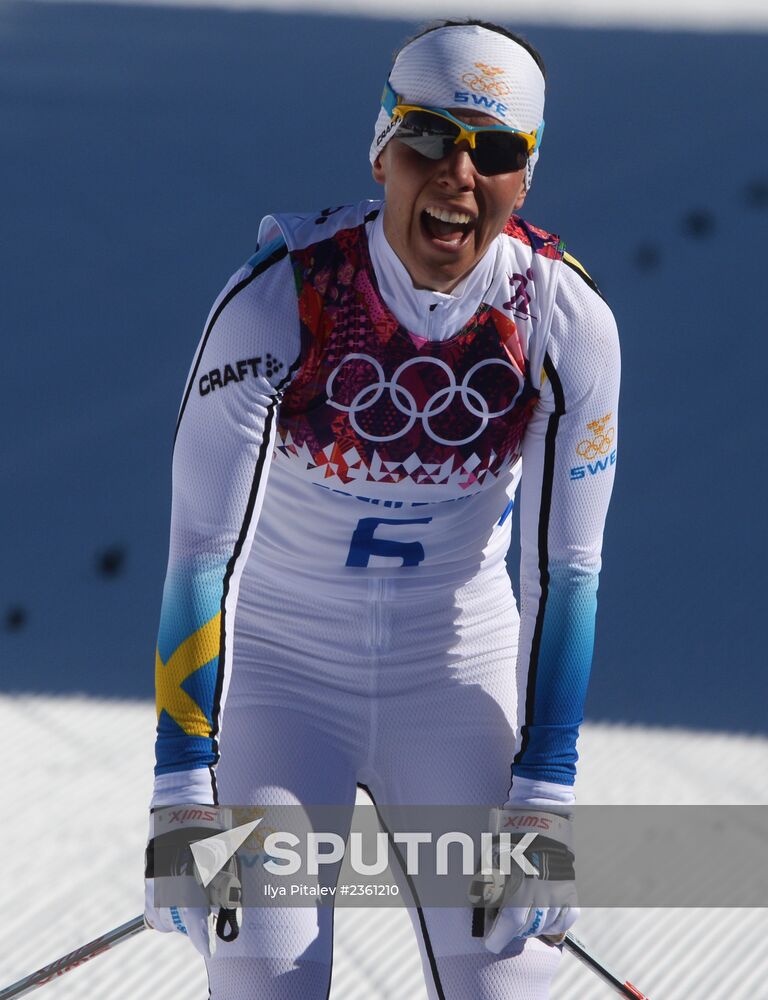 2014 Winter Olympics. Cross country skiing. Women. Skiathlon