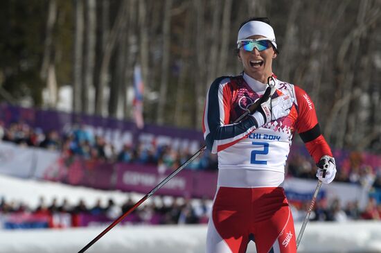 2014 Winter Olympics. Cross country skiing. Women. Skiathlon