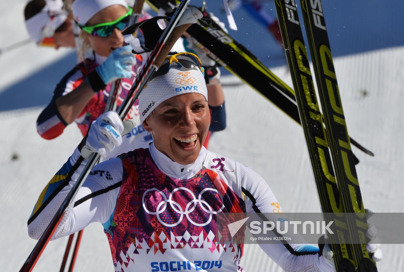 2014 Winter Olympics. Cross country skiing. Women. Skiathlon