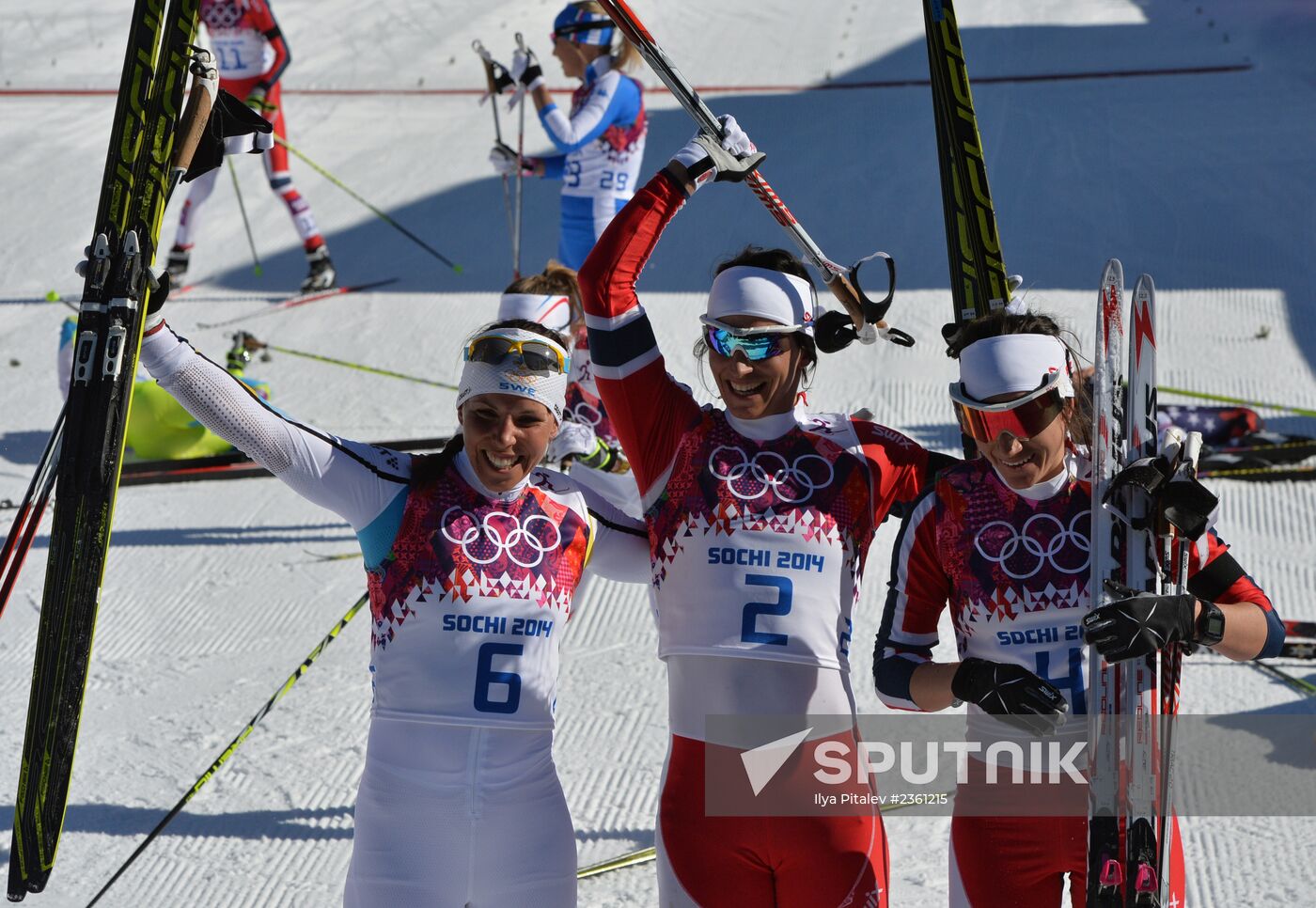 2014 Winter Olympics. Cross country skiing. Women. Skiathlon