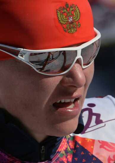 2014 Winter Olympics. Cross country skiing. Women. Skiathlon