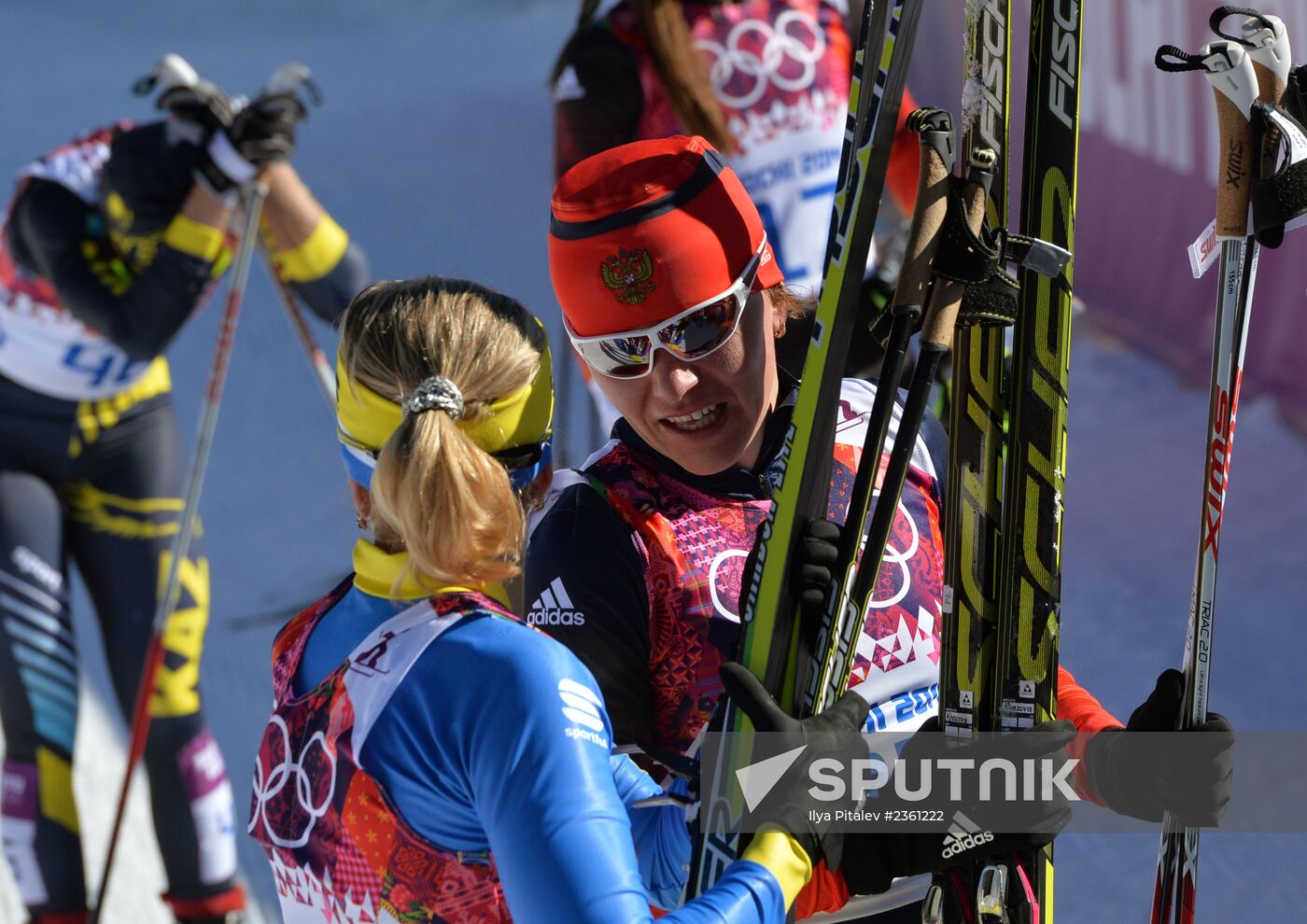 2014 Winter Olympics. Cross country skiing. Women. Skiathlon