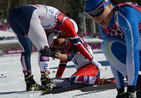 2014 Winter Olympics. Cross country skiing. Women. Skiathlon