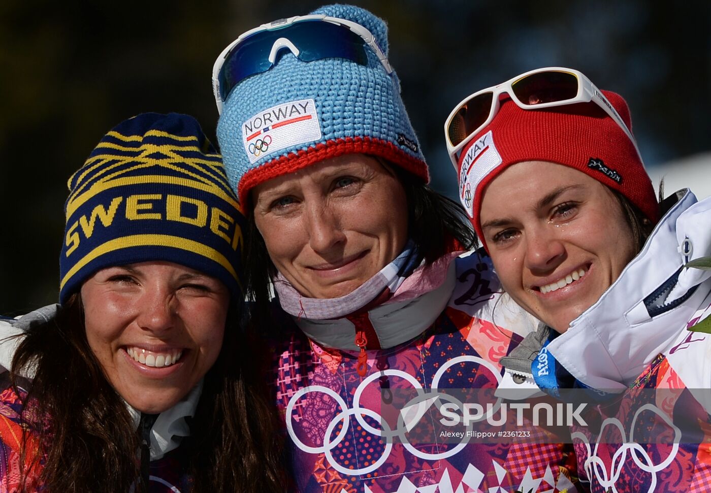 2014 Winter Olympics. Cross country skiing. Women. Skiathlon