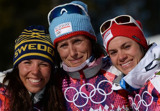 2014 Winter Olympics. Cross country skiing. Women. Skiathlon