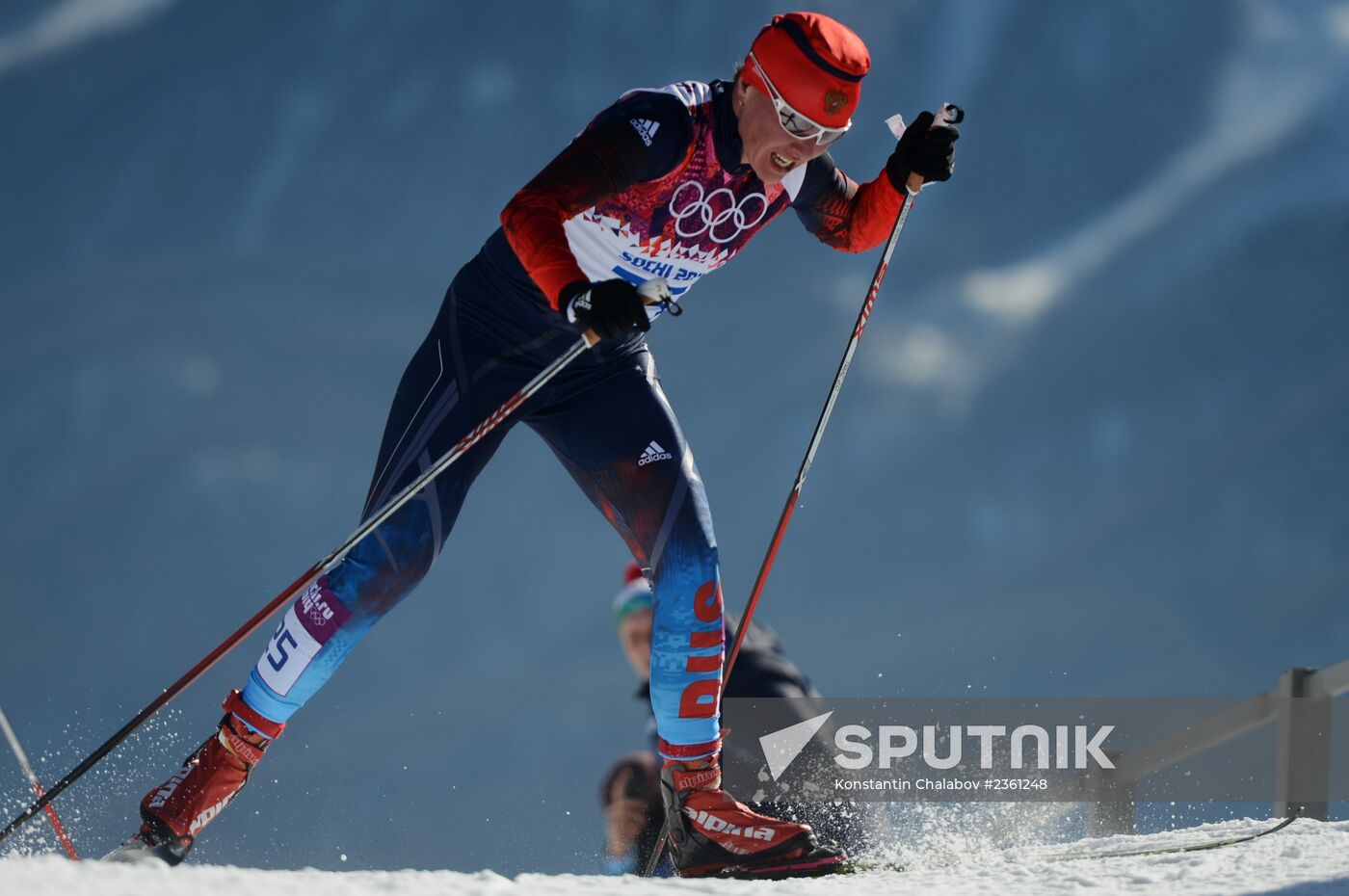 2014 Winter Olympics. Cross country skiing. Women. Skiathlon