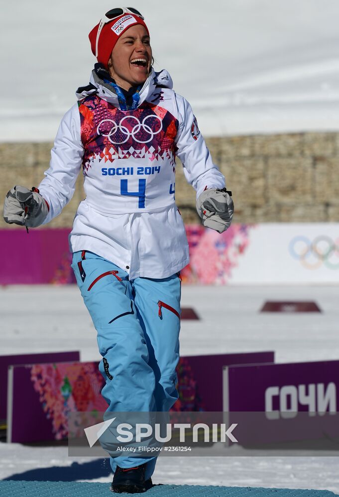 2014 Winter Olympics. Cross country skiing. Women. Skiathlon