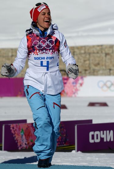 2014 Winter Olympics. Cross country skiing. Women. Skiathlon