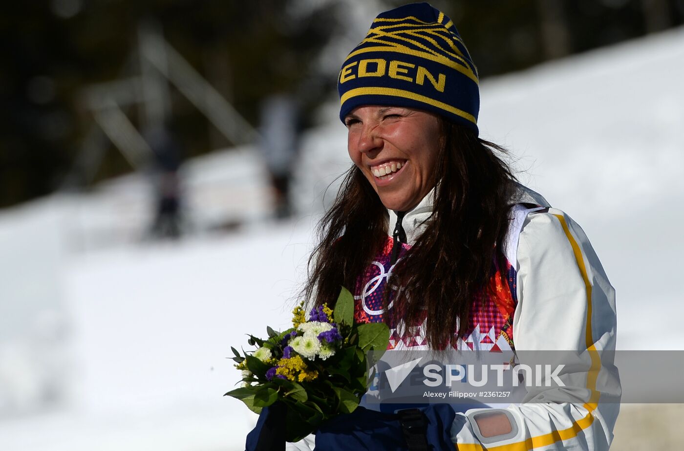 2014 Winter Olympics. Cross country skiing. Women. Skiathlon
