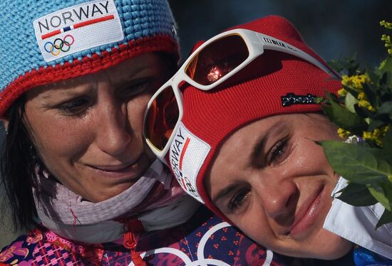 2014 Winter Olympics. Cross country skiing. Women. Skiathlon