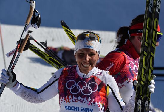 2014 Winter Olympics. Cross country skiing. Women. Skiathlon