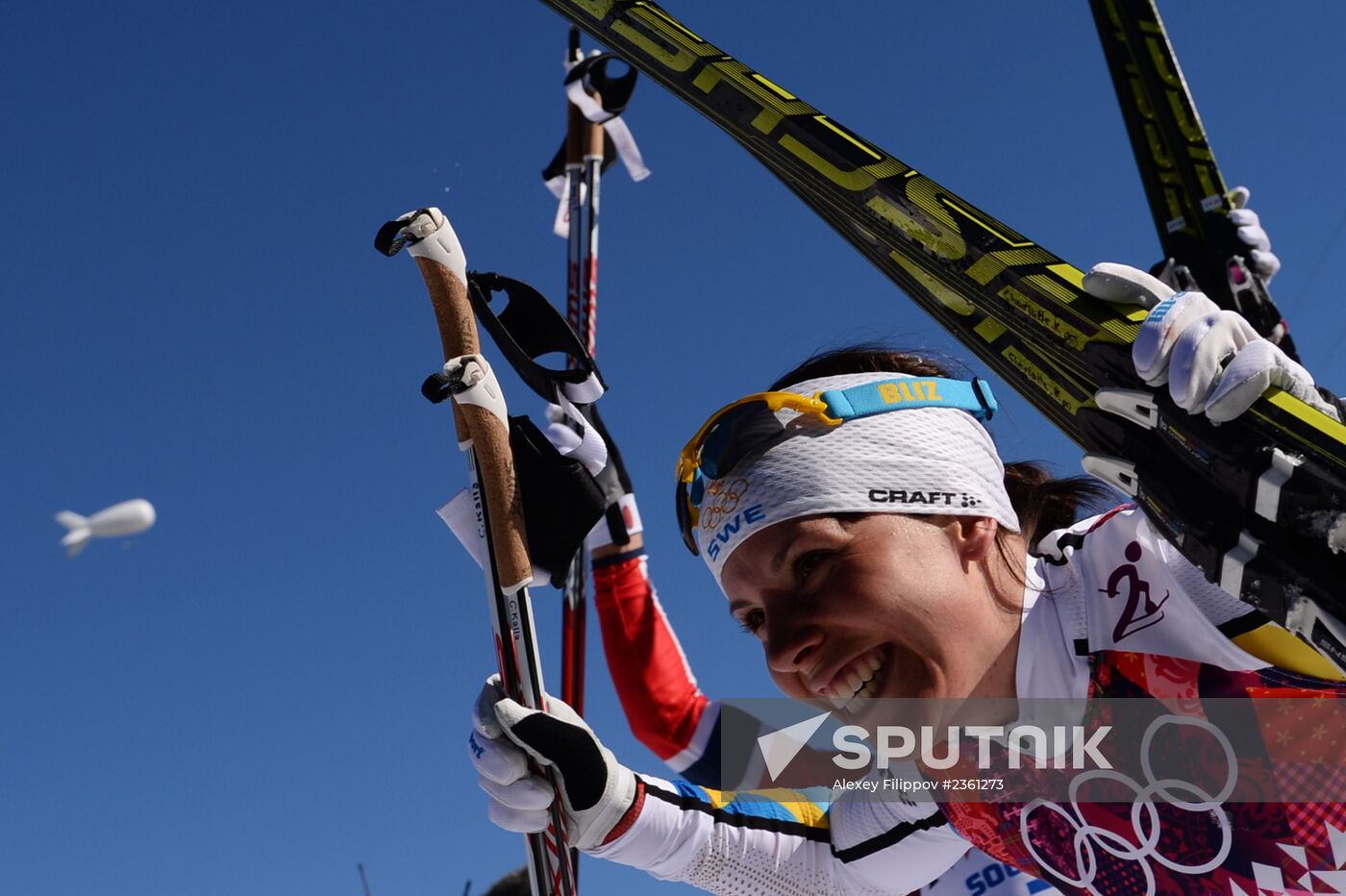 2014 Winter Olympics. Cross country skiing. Women. Skiathlon