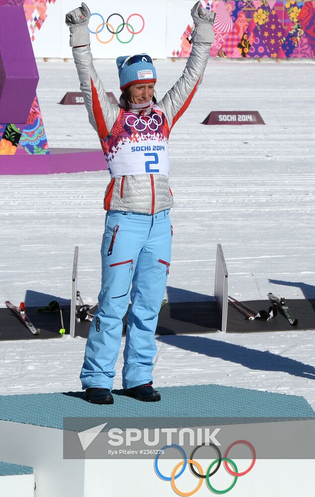 2014 Winter Olympics. Cross country skiing. Women. Skiathlon