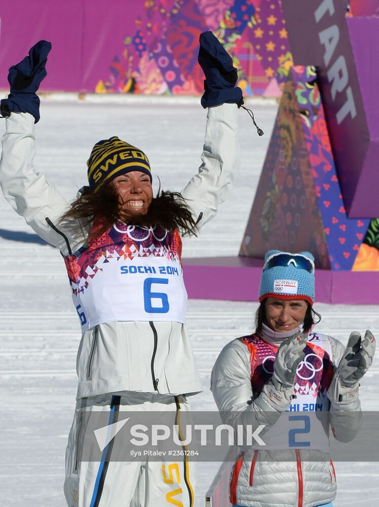 2014 Winter Olympics. Cross country skiing. Women. Skiathlon
