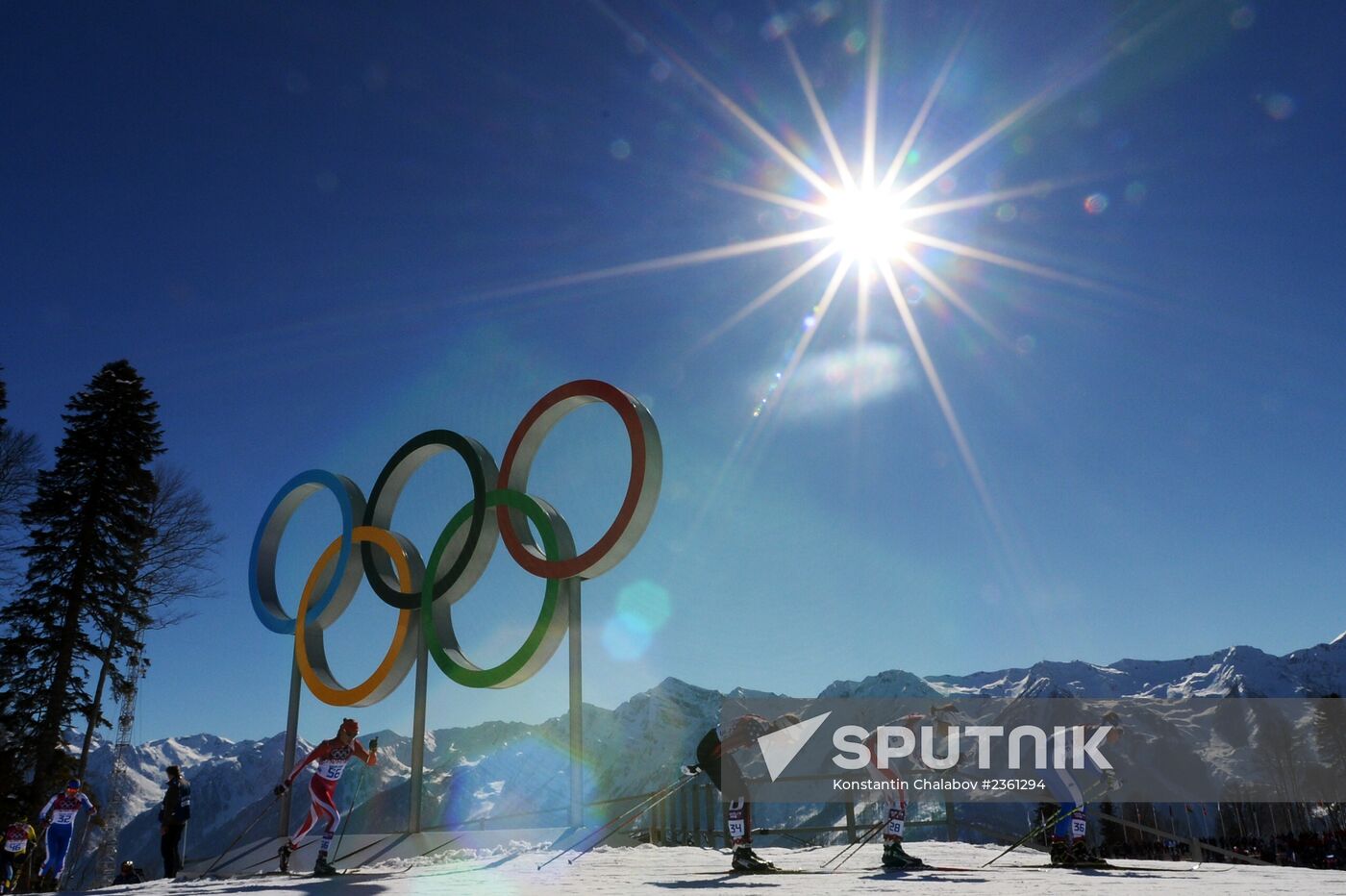 2014 Winter Olympics. Cross country skiing. Women. Skiathlon