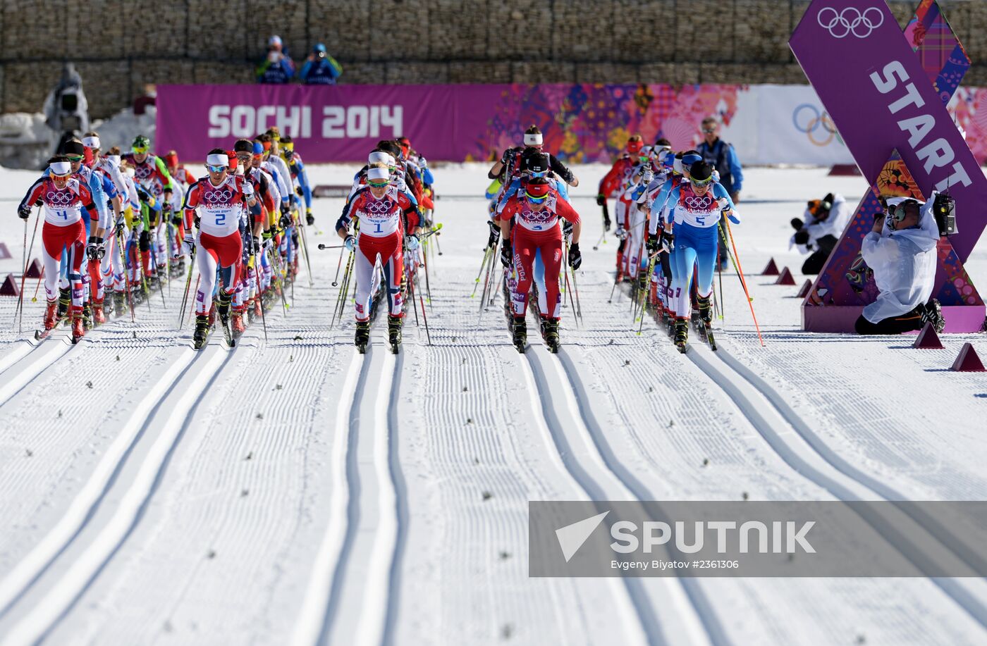 2014 Winter Olympics. Cross country skiing. Women. Skiathlon