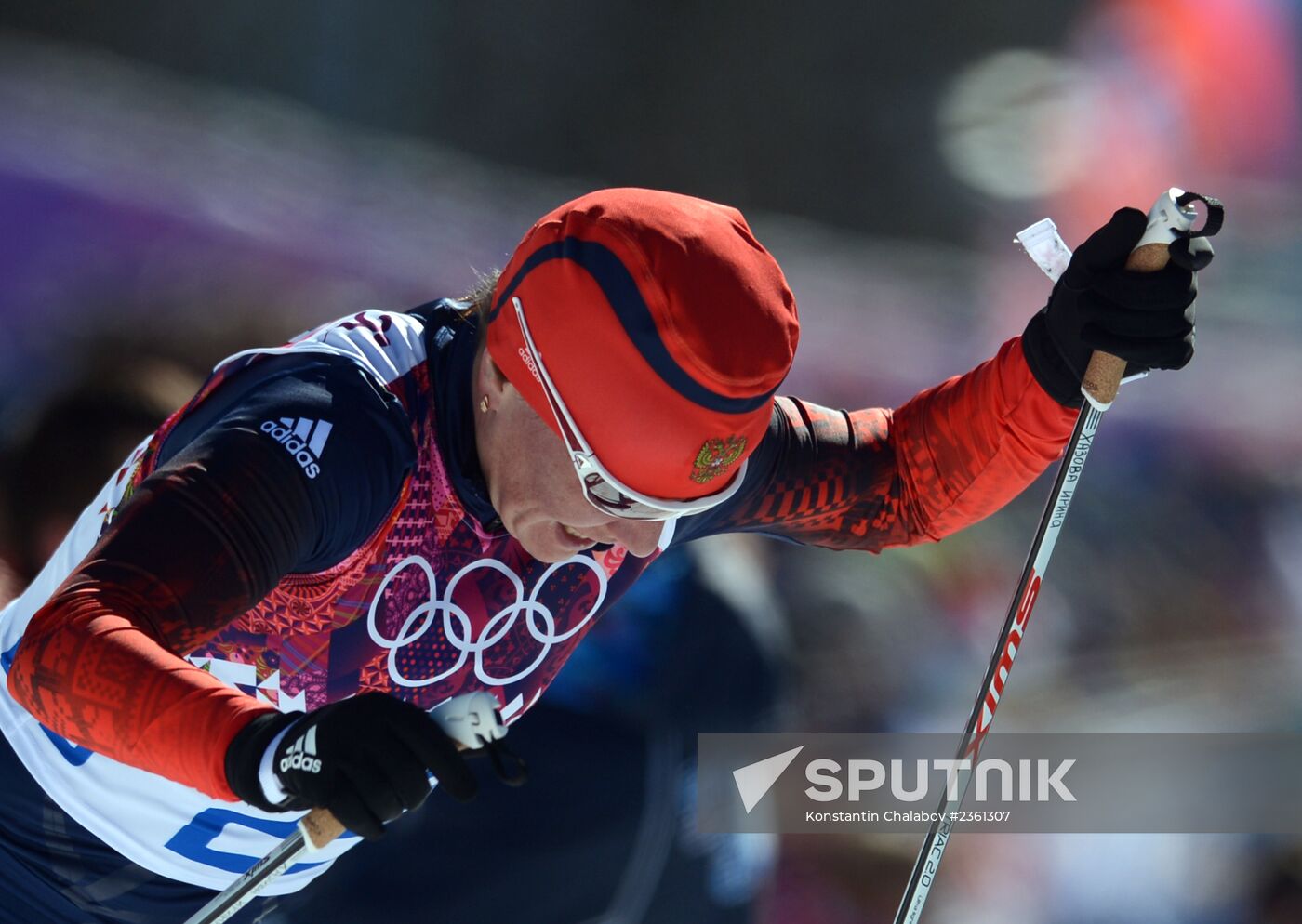 2014 Winter Olympics. Cross country skiing. Women. Skiathlon