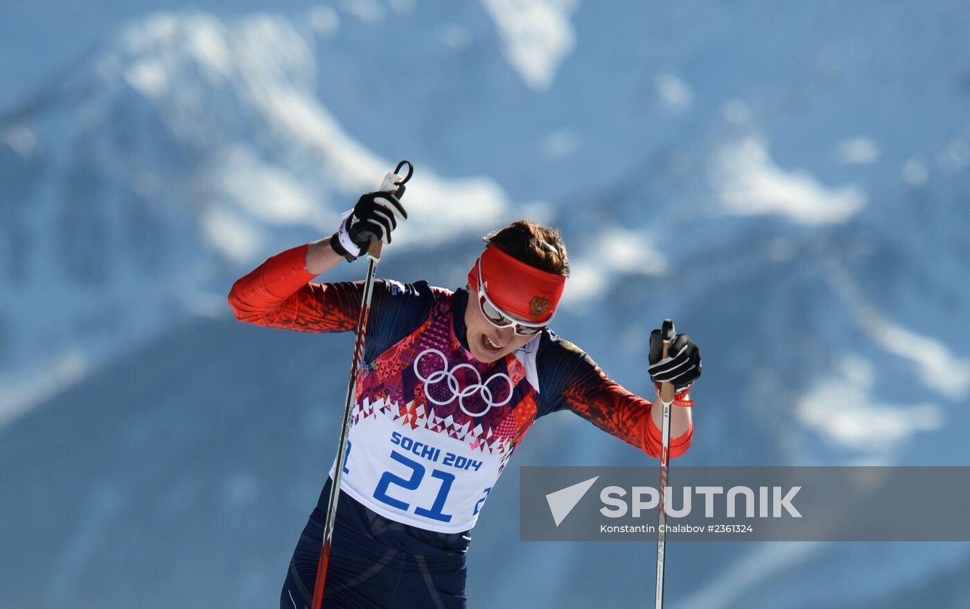 2014 Winter Olympics. Cross country skiing. Women. Skiathlon