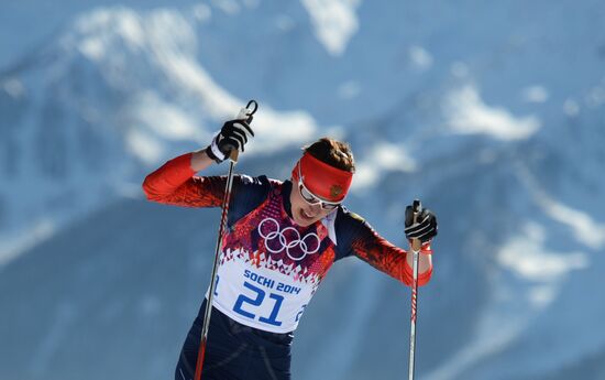 2014 Winter Olympics. Cross country skiing. Women. Skiathlon