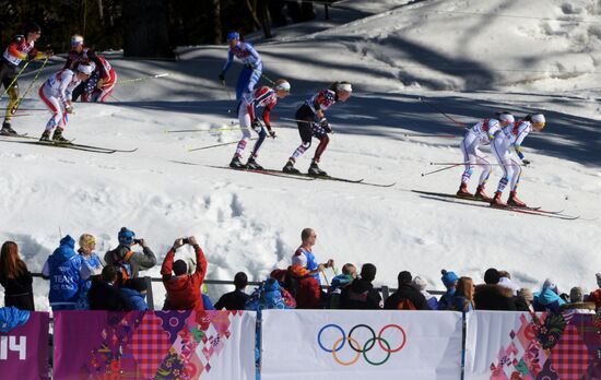 2014 Winter Olympics. Cross country skiing. Women. Skiathlon