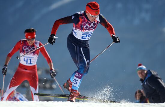 2014 Winter Olympics. Cross country skiing. Women. Skiathlon