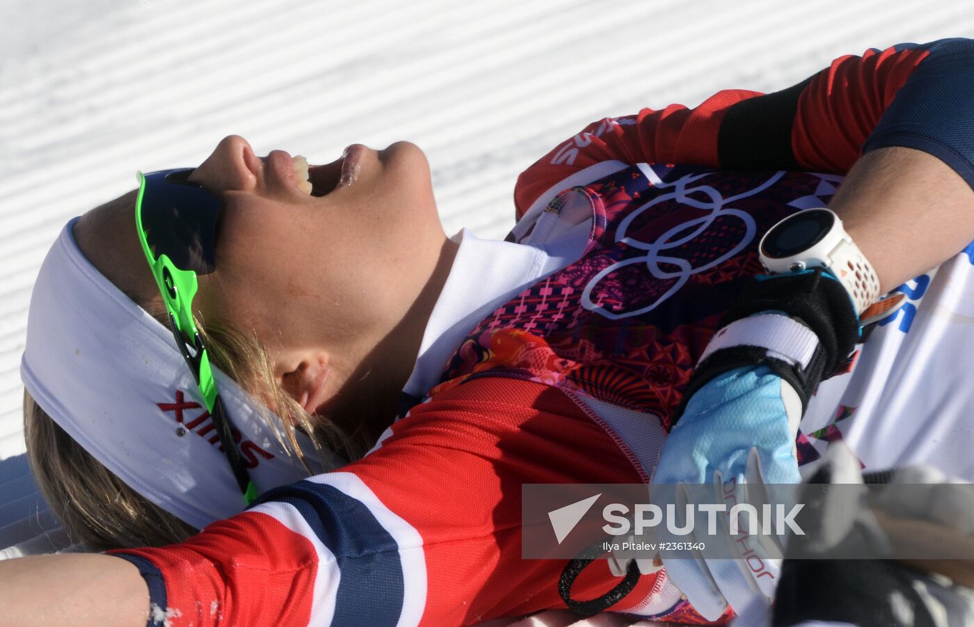 2014 Winter Olympics. Cross country skiing. Women. Skiathlon
