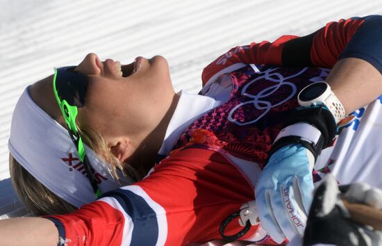 2014 Winter Olympics. Cross country skiing. Women. Skiathlon