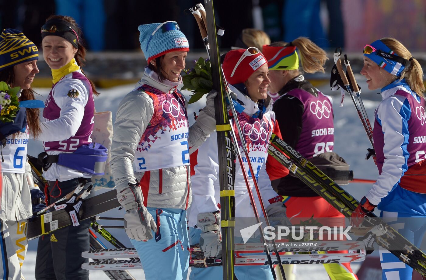 2014 Winter Olympics. Cross country skiing. Women. Skiathlon