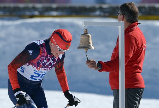 2014 Winter Olympics. Cross country skiing. Women. Skiathlon