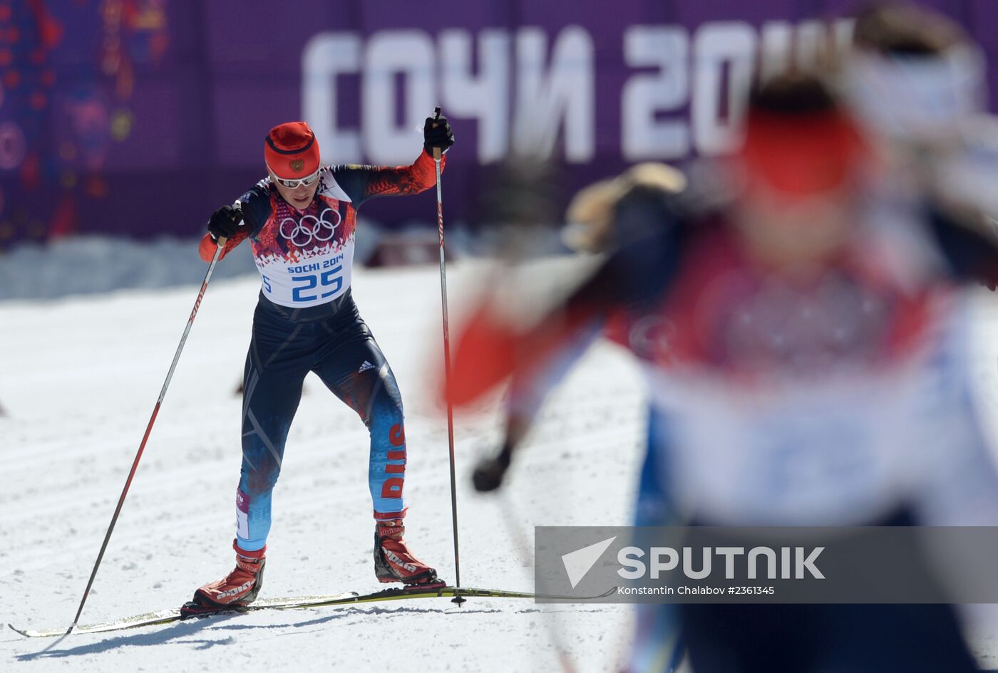 2014 Winter Olympics. Cross country skiing. Women. Skiathlon