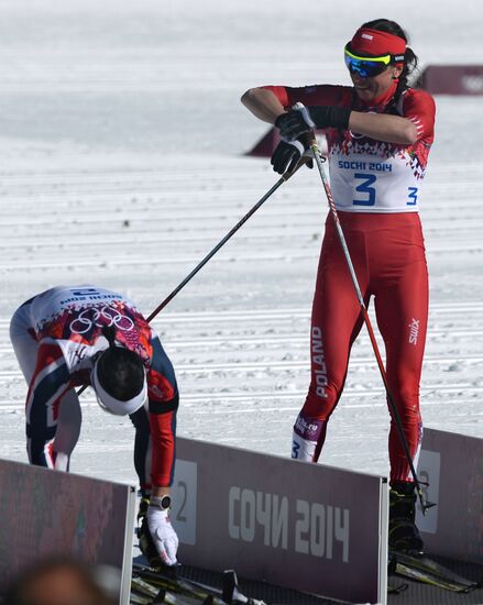 2014 Winter Olympics. Cross country skiing. Women. Skiathlon