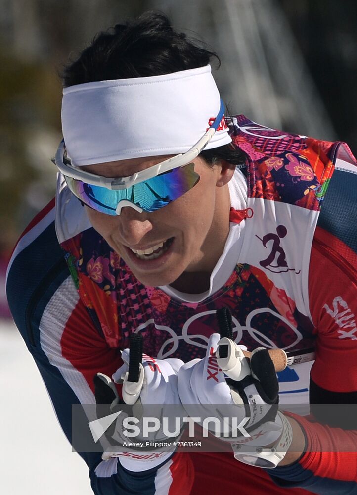 2014 Winter Olympics. Cross country skiing. Women. Skiathlon