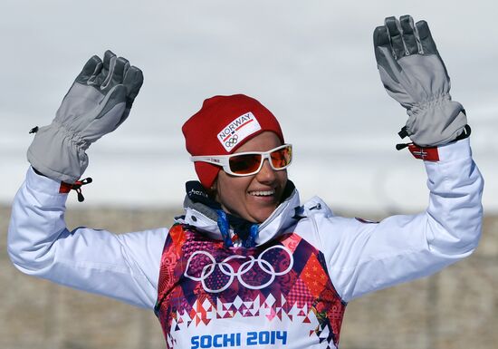 2014 Winter Olympics. Cross country skiing. Women. Skiathlon