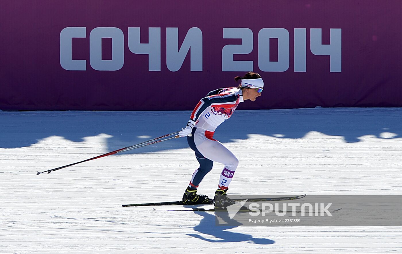 2014 Winter Olympics. Cross country skiing. Women. Skiathlon