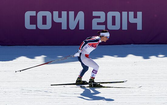 2014 Winter Olympics. Cross country skiing. Women. Skiathlon