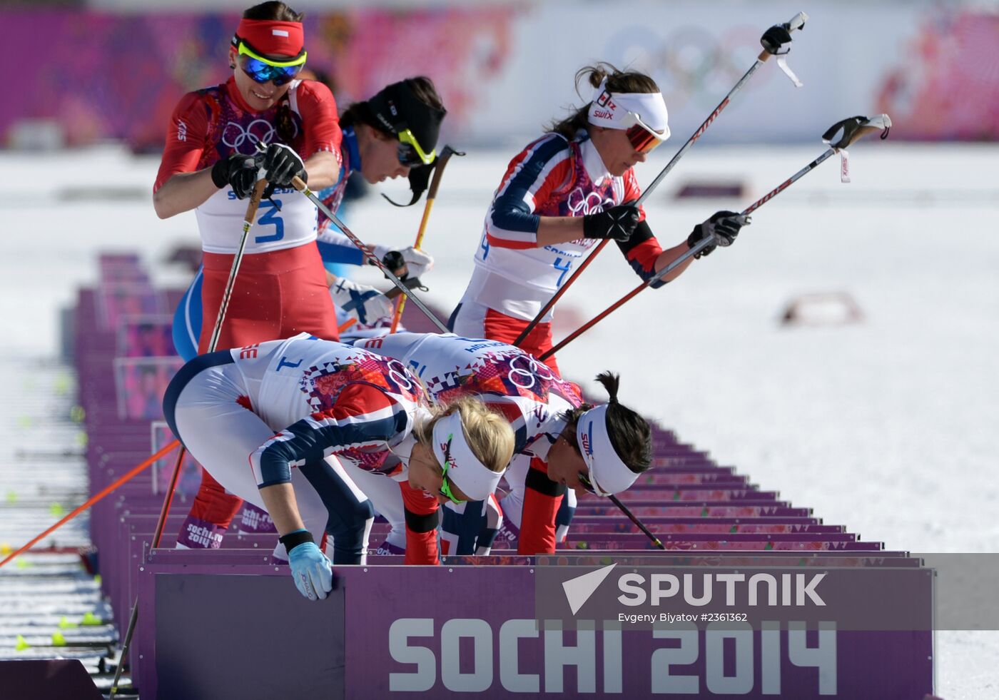 2014 Winter Olympics. Cross country skiing. Women. Skiathlon
