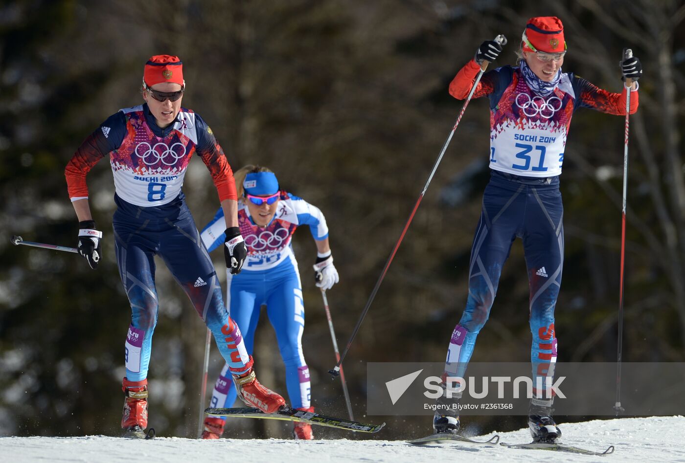 2014 Winter Olympics. Cross country skiing. Women. Skiathlon