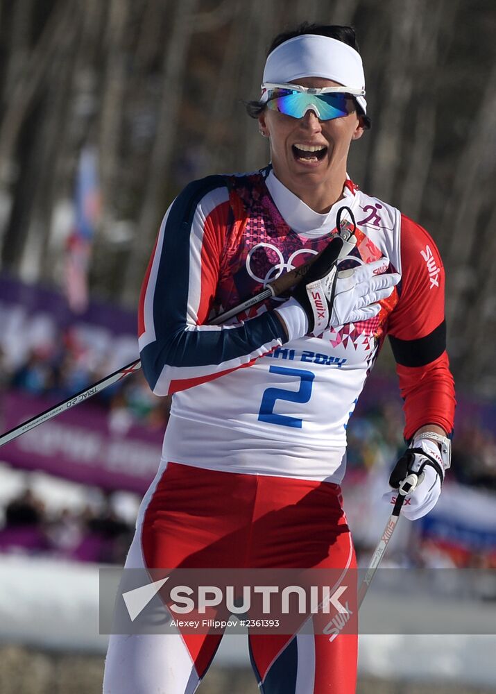 2014 Winter Olympics. Cross country skiing. Women. Skiathlon
